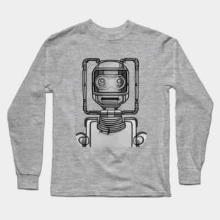 Portrait Of A Robot 2 Cyberpunk Artwork Long Sleeve T-Shirt